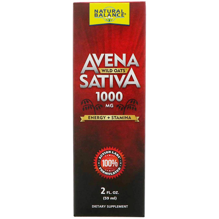 Avena Sativa Wild Oats Liquid 1000 mg, 2 oz, Natural Balance