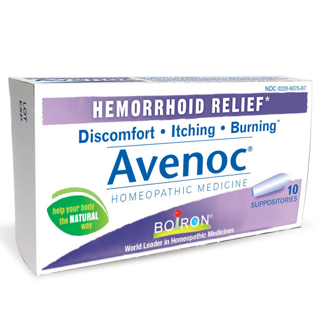 Avenoc Suppositories, Hemorrhoid Relief, 10 Suppositories, Boiron