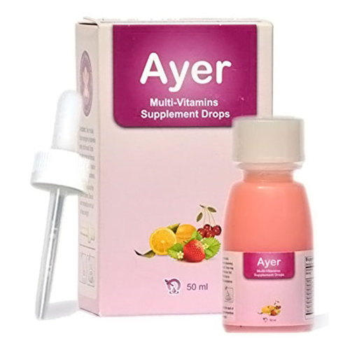 Ayer Liquid Multi-Vitamin Supplement Drops for Infants & Children, 50 ml, Maxorb