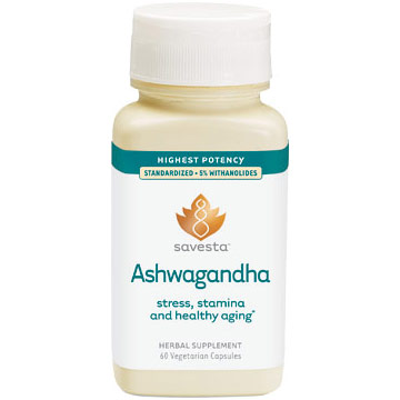Ashwagandha Standardized, 5% Withanolides, 60 Vegetarian Capsules, Savesta