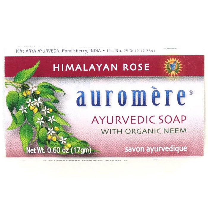 Ayurvedic Bar Soap Travel Size, Himalayan Rose, 0.71 oz, Auromere