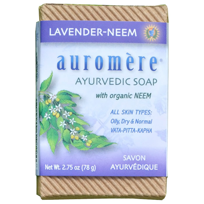 Ayurvedic Bar Soap, Lavender-Neem, 2.75 oz, Auromere