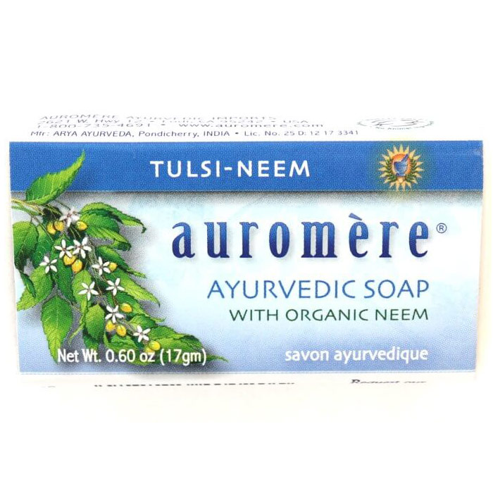 Ayurvedic Bar Soap Travel Size, Tulsi-Neem, 0.71 oz, Auromere