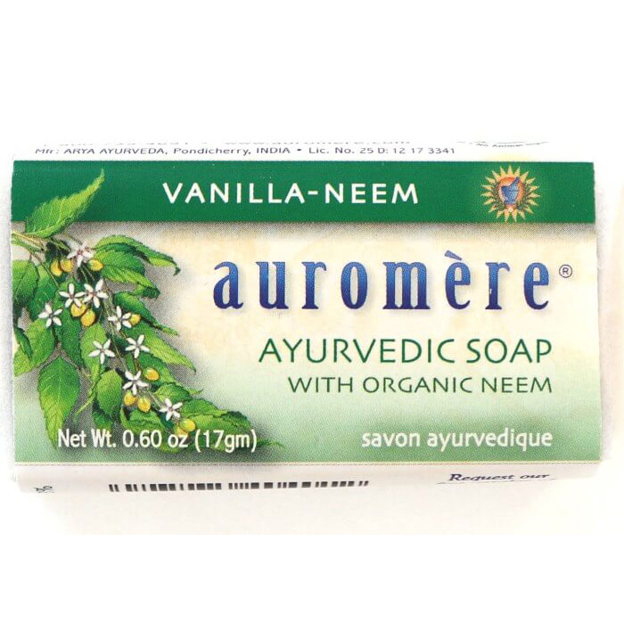 Ayurvedic Bar Soap Travel Size, Vanilla-Neem, 0.71 oz, Auromere