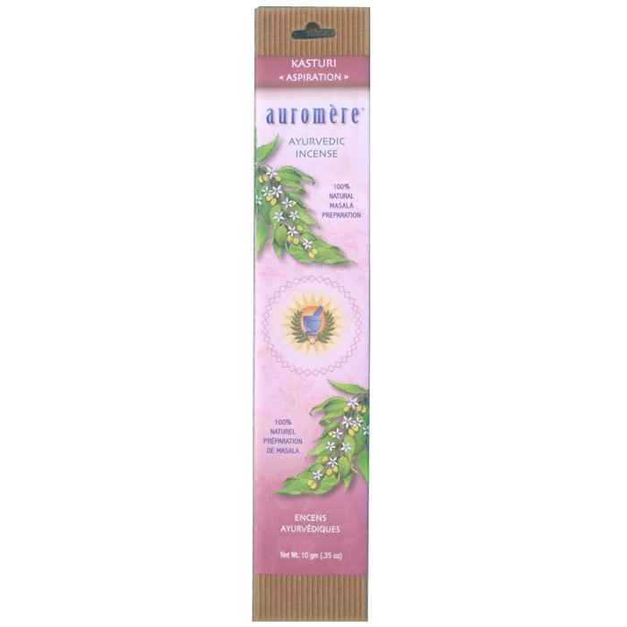 Auromere Ayurvedic Incense Kasturi, 10 g 12 Pack, Auromere