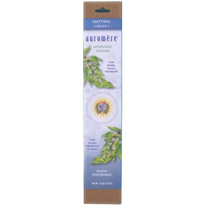 Auromere Ayurvedic Incense Mattipal, 10 g 12 Pack, Auromere