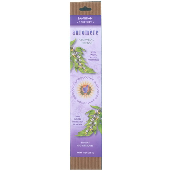 Auromere Ayurvedic Incense Sambrani, 10 g 12 Pack, Auromere