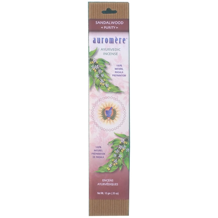 Ayurvedic Incense - Sandalwood, 10 g, Auromere