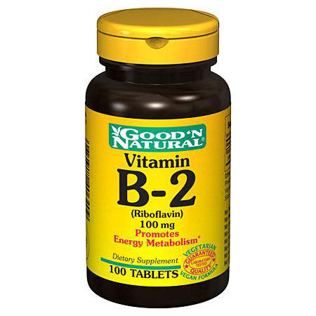 Good 'N Natural B-2 100 mg (Riboflavin), 100 Tablets, Good 'N Natural