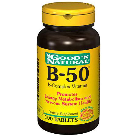 Good 'N Natural B-50 B-Complex (Yeast Free), 100 Tablets, Good 'N Natural