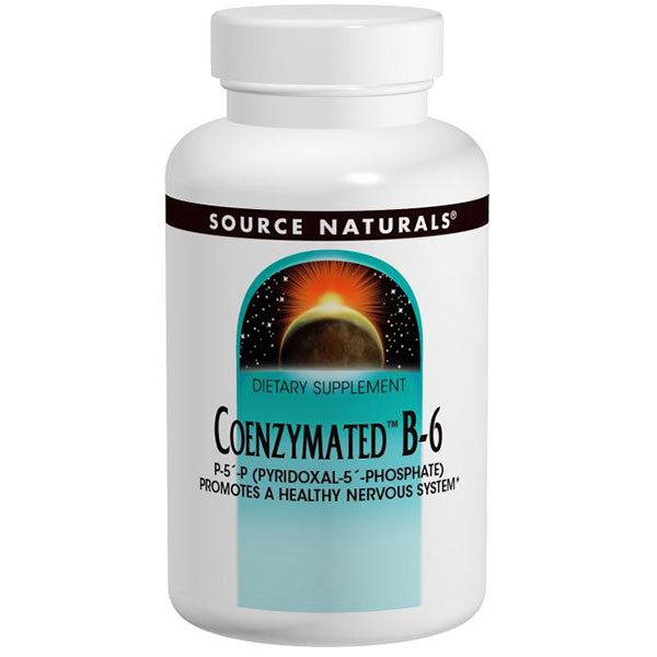 Coenzymated B-6 (Pyridoxal-5-Phosphate) 25 mg Sublingual, 60 Tablets, Source Naturals