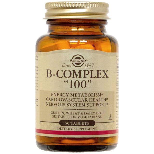 B-Complex 100, 100 Tablets, Solgar