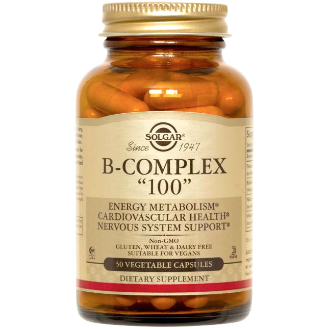 B-Complex 100, 250 Vegetable Capsules, Solgar