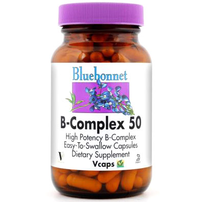 B-Complex 50, 100 Vcaps, Bluebonnet Nutrition