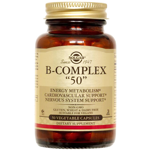 B-Complex 50, 100 Vegetable Capsules, Solgar