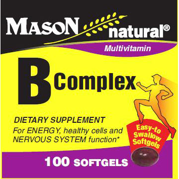 Vitamin B Complex, 100 Softgels, Mason Natural