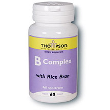Vitamin B Complex with Rice Bran 60 tabs, Thompson Nutritional Products