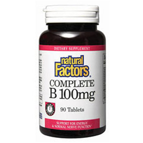 Vitamin B Complex Time Release 100mg 90 Tablets, Natural Factors