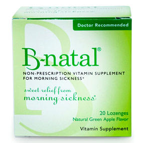 B-natal Lozenges, Vitamin B6 for Morning Sickness, Green Apple Flavored, 28 Lozenges, Everidis Health Sciences