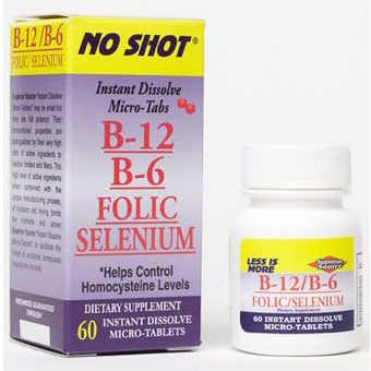 B12, B6, Folic Acid & Selenium, 60 Instant Dissolve Tablets, Superior Source