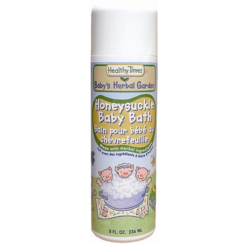 Healthy Times Baby's Herbal Garden Baby Bath, Honeysuckle, 8 oz, Healthy Times