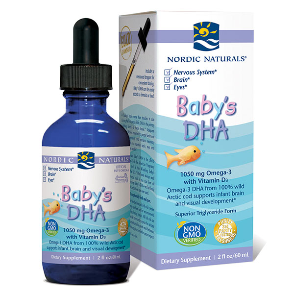 Babys DHA Liquid with Vitamin D3, 2 oz, Nordic Naturals