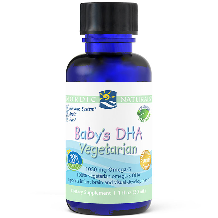 Babys DHA Liquid Vegetarian, Dropper for Easy Dosing, 1 oz, Nordic Naturals