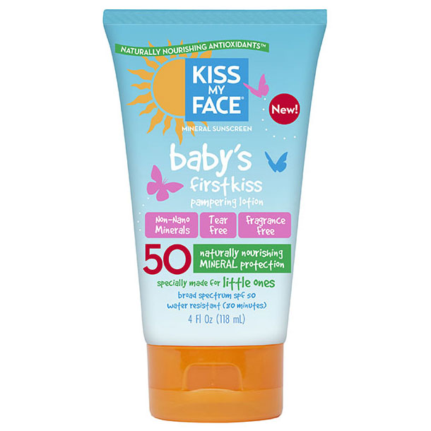 Babys First Kiss Mineral SPF 50 Sunscreen Lotion, 4 oz, Kiss My Face
