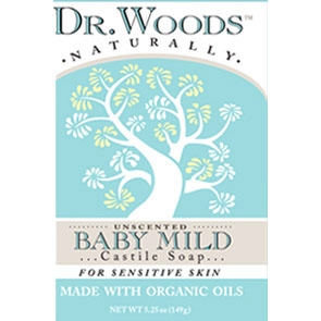Baby Mild Castile Soap Bar, 5.25 oz, Dr. Woods