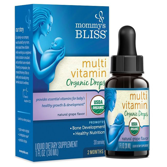 Baby Multi Vitamin Organic Drops, 1 oz, Mommys Bliss