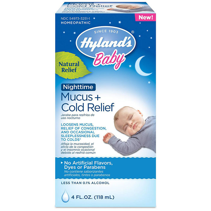 Baby Nighttime Mucus + Cold Relief, 4 oz, Hylands