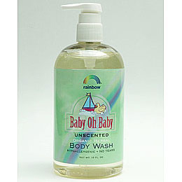 Rainbow Research Baby Oh Baby Organic Herbal Baby Body Wash, Unscented, 16 oz, Rainbow Research