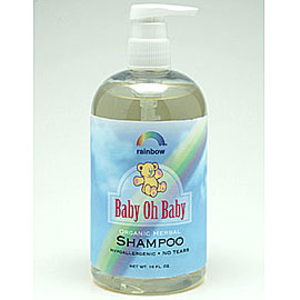 Baby Oh Baby Organic Herbal Baby Shampoo, Scented, 16 oz, Rainbow Research