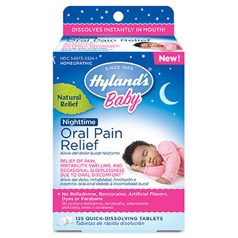 Baby Oral Pain Relief Nighttime, 125 Tablets, Hylands
