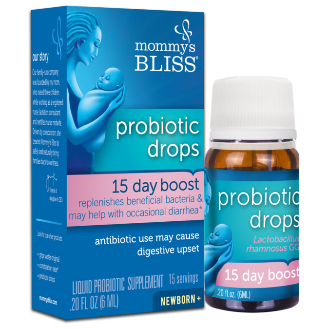 Baby Probiotic Drops, 15 Day Boost, Newborn+, 0.2 oz, Mommys Bliss