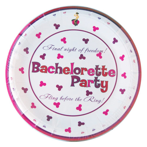 Hott Products Bachelorette Party 10 Inch Plates, 10 Pack, Hott Products