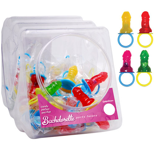 Bachelorette Party Favors Candy Pecker Pacifier, 48 pc, Pipedream Products