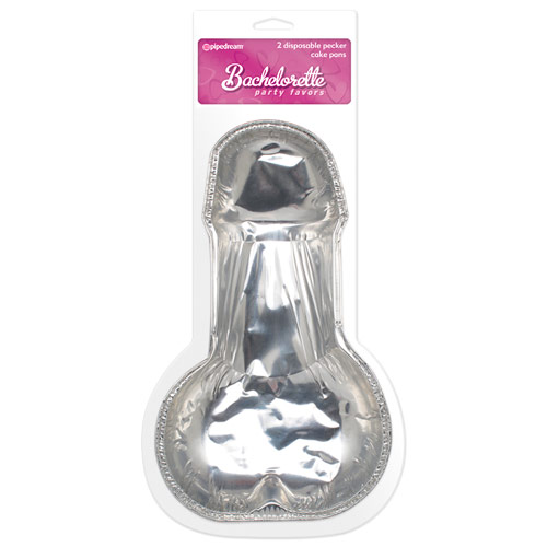 Pipedream Products Bachelorette Party Favors Disposable Pecker Cake Pans, 2 pc, Pipedream Products