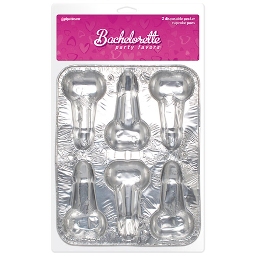 Pipedream Products Bachelorette Party Favors Disposable Pecker Cupcake Pans, 2 pc, Pipedream Products