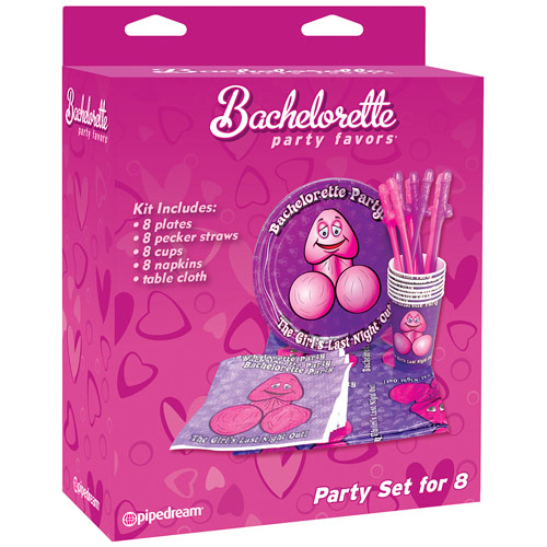 Bachelorette Party Favors Happy Dicky 8 Piece Party Set, 1 Set, Pipedream Products
