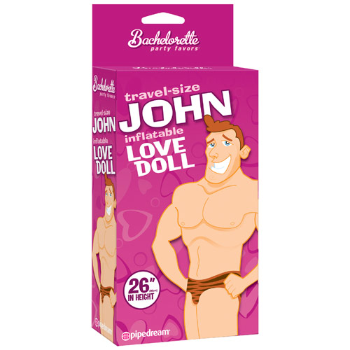 Pipedream Products Bachelorette Party Favors John Inflatable Love Doll, Travel Size, Pipedream Products