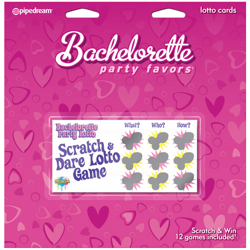 Bachelorette Party Favors Lotto Cards, Scratch & Dare Lotto Game, Pipedream Products