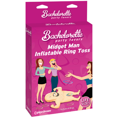 Bachelorette Party Favors Midget Man Inflatable Ring Toss Game, Pipedream Products