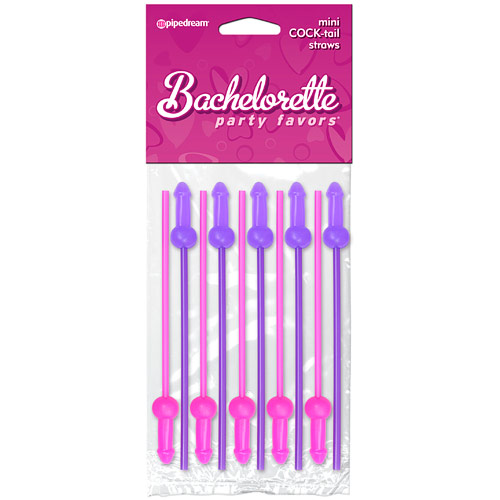 Bachelorette Party Favors Mini Cock-Tail Straws, 10 pc, Pipedream Products