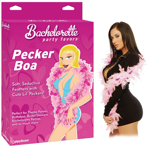 Pipedream Products Bachelorette Party Favors Pecker Boa, Pink, Pipedream Products