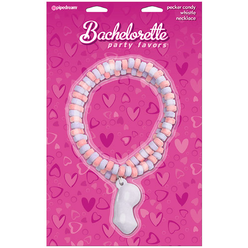 Bachelorette Party Favors Pecker Candy Whistle Necklace, Pipedream Products