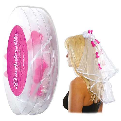Bachelorette Party Favors Pecker Clip Veil, Pipedream Products