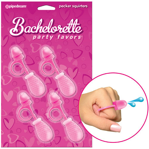 Bachelorette Party Favors Pecker Squirters, Pink, Pipedream Products