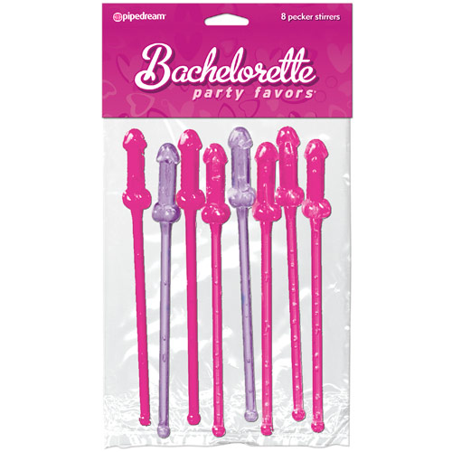 Bachelorette Party Favors Pecker Stirrers, 8 pc, Pipedream Products