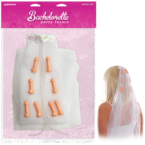 Bachelorette Party Favors Pecker Veil, Pipedream Products